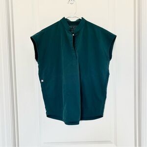 FIGS Rafaela Oversized Scrub Top Caribbean Blue Women’s XS